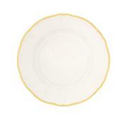 Тарелка мелкая 20,5 см, цвет молочный, с золотым ободком, PARISIENNE