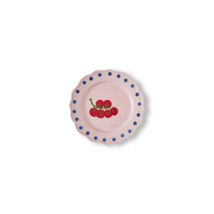 Блюдо круглое, цвет Rosa, декор томаты Ø 30 см