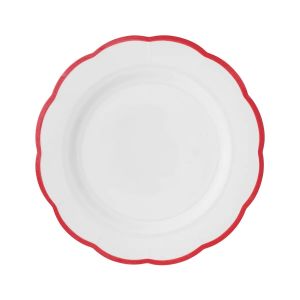 Тарелка мелкая с цветным кантом (красный) Ø 27,5 см