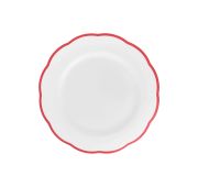 Тарелка мелкая с цветным кантом (красный) Ø 20,9 см