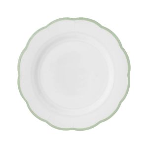 Тарелка мелкая с цветным кантом (зеленый) Ø 27,5 см