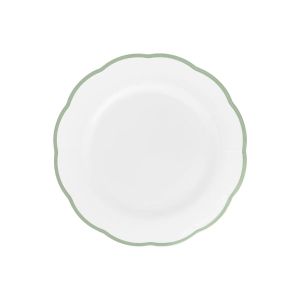 Тарелка мелкая с цветным кантом (зеленый) Ø 20,9 см