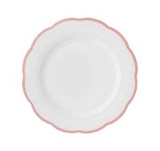 Тарелка мелкая с цветным кантом (розовый) Ø 27,5 см