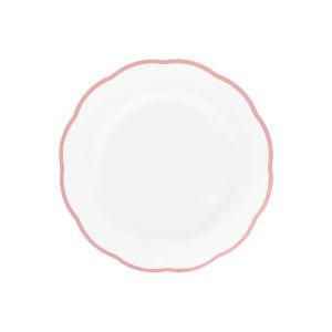 Тарелка мелкая с цветным кантом (розовый) Ø 20,9 см