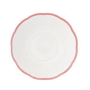 Салатник с цветным кантом (розовый) Ø 23,7 см