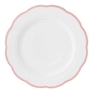 Блюдо круглое, с цветным кантом (розовый) Ø 31,5 см
