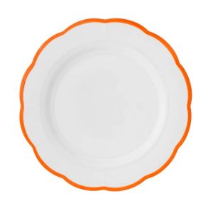 Тарелка мелкая с цветным кантом (оранжевый) Ø 27,5 см